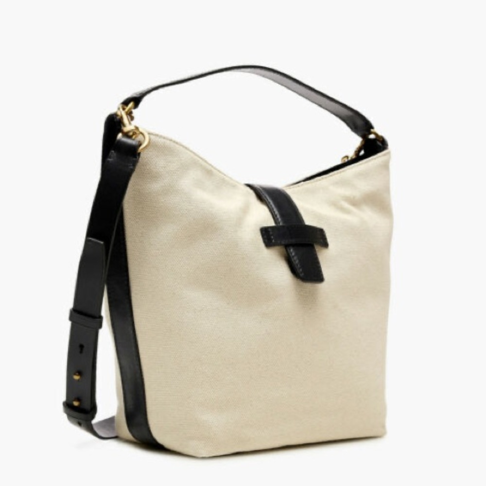 JCREW Signet Canvas Italian Leather Bag